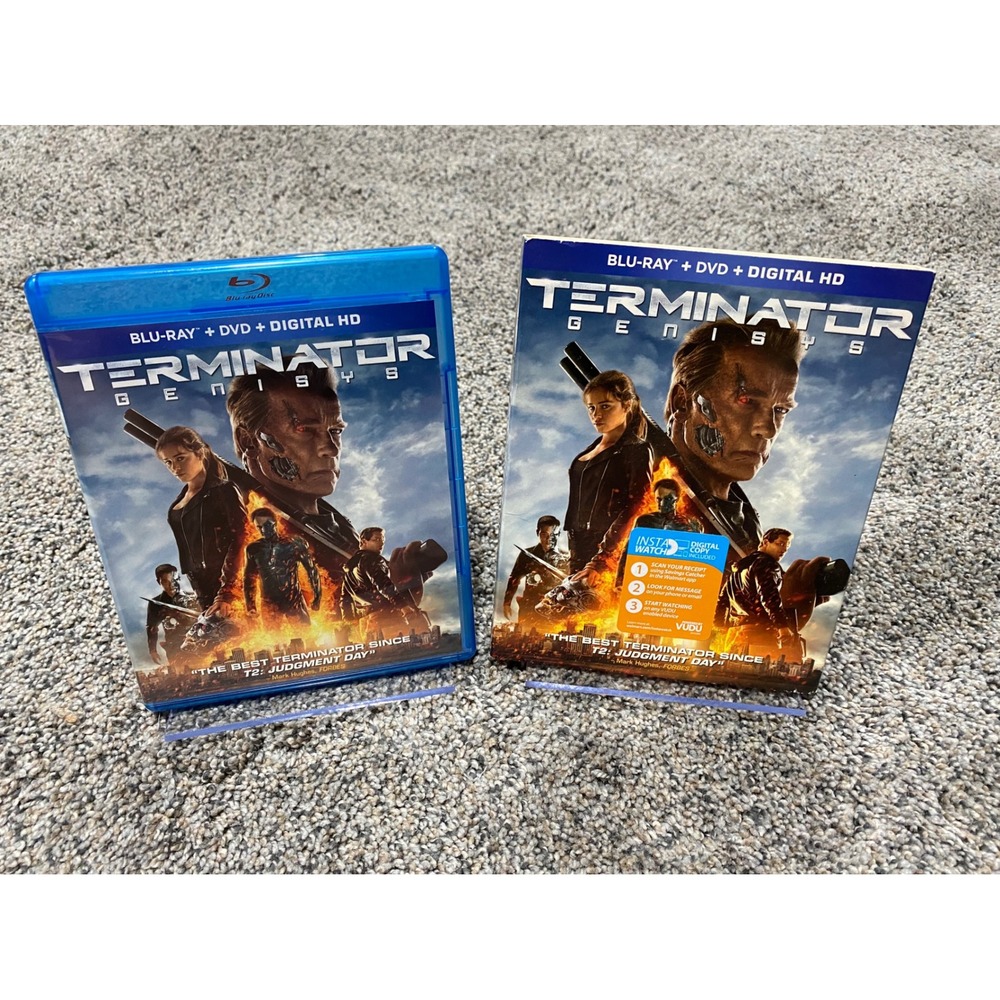 Paramount Terminator Genisys Blu-ray DVD Combo Set Blue Excellent Slipcover
